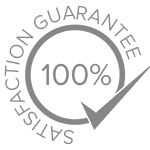100% Satisfaction Guarantee with check mark.